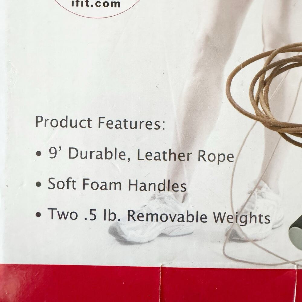 Weider Leather Jump Rope 9 Foot - Picture 3 of 5